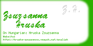 zsuzsanna hruska business card